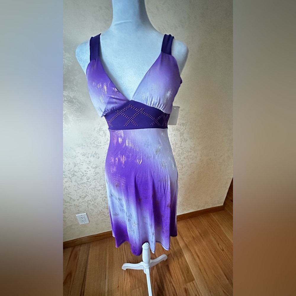 Purple Gradient Sleeveless Dress
